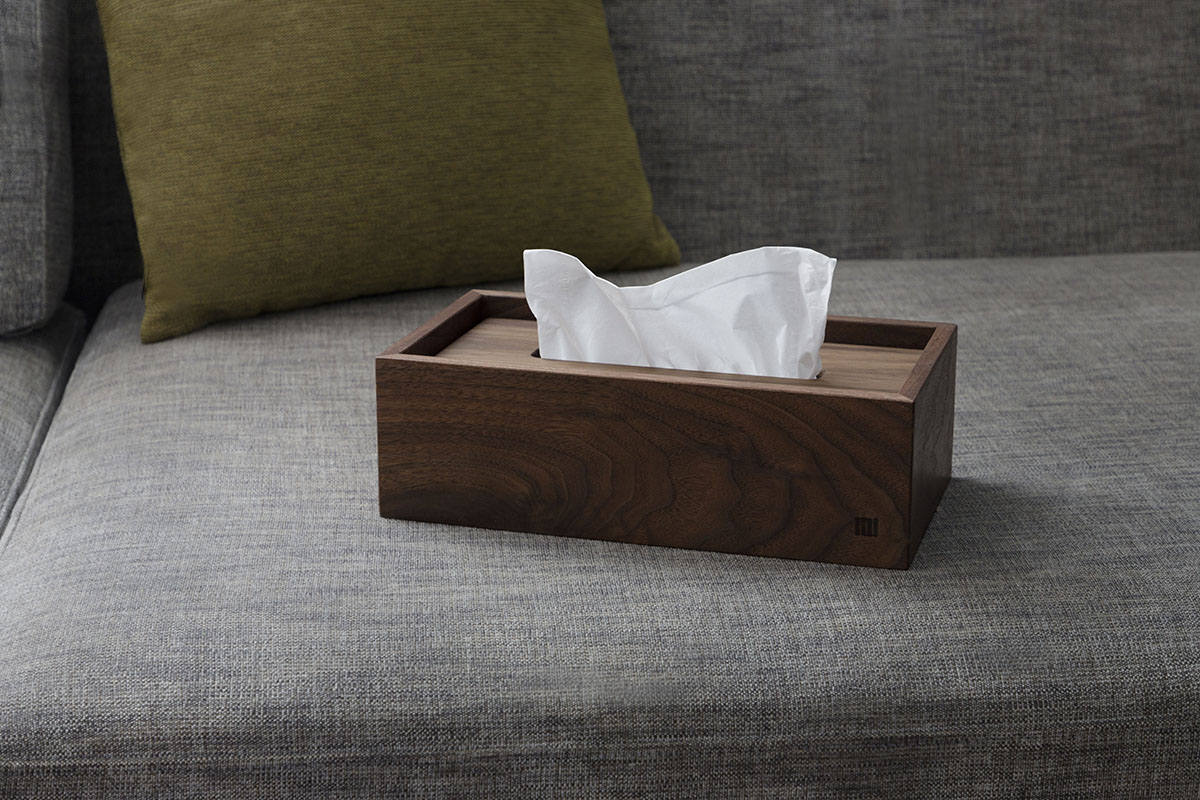 MASTERWAL TISSUE BOX COVER LOW ウォールナット LOW