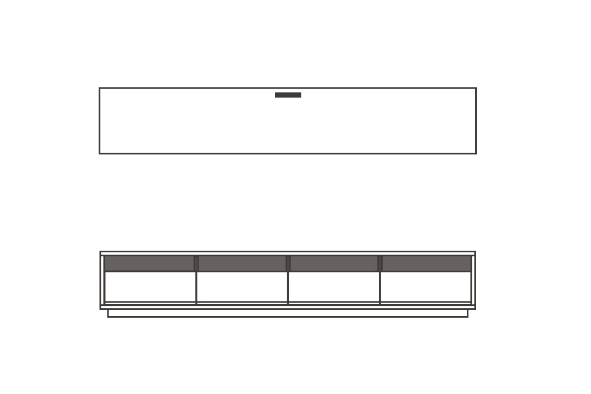 W240cm × D38cm
