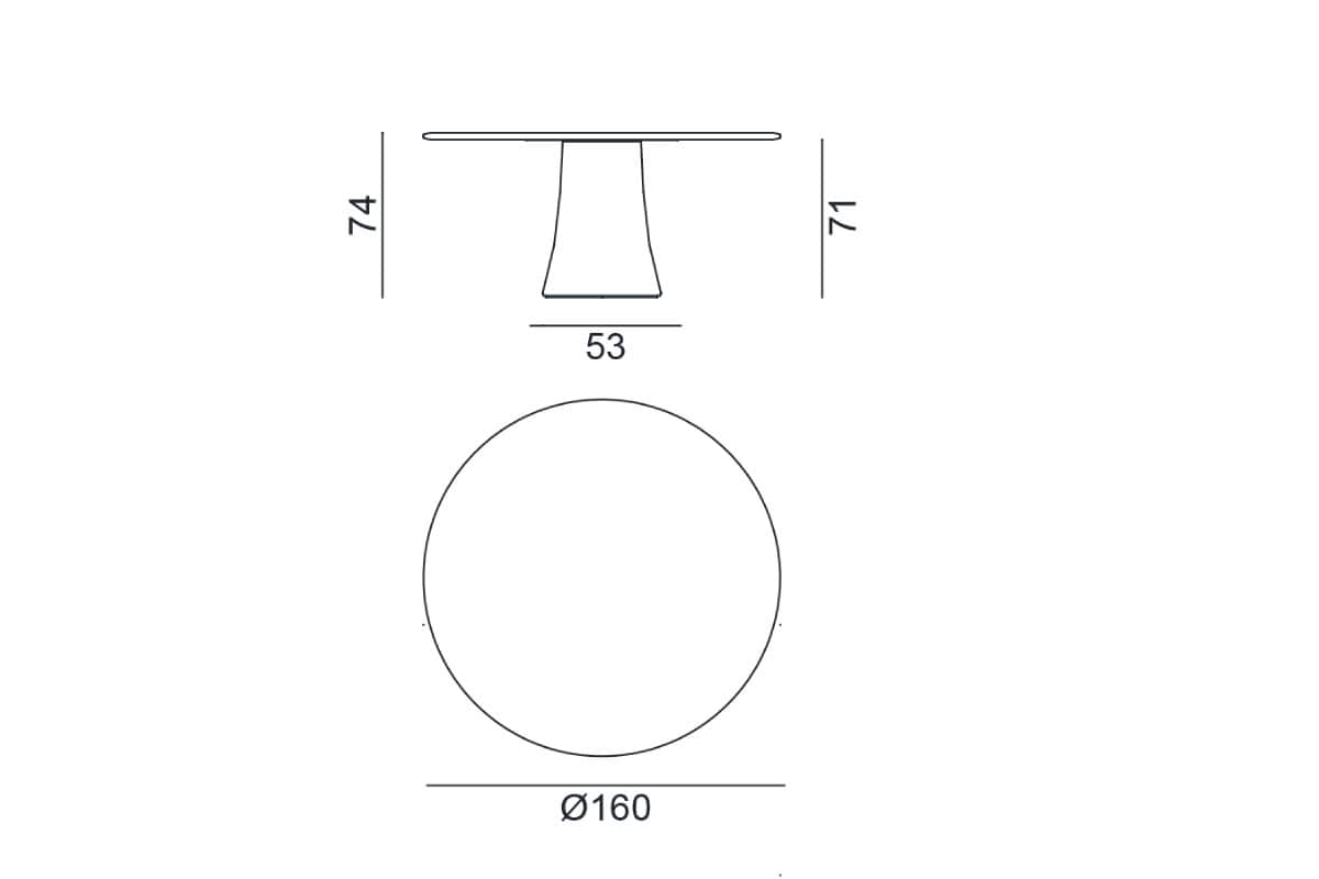Φ160×H74 cm