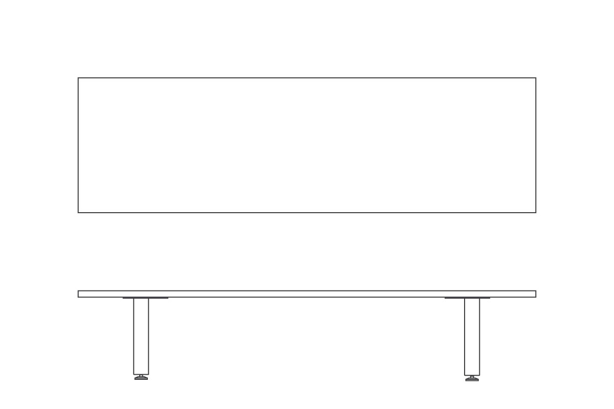W 220cm × D 65cm