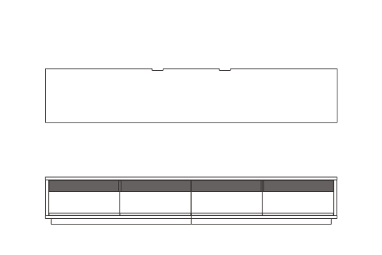 W260cm × D48cm